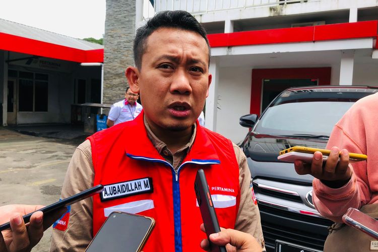 Sales Branch Manager Pertamina Rayon I Malang, Ubaidillah di Depo Pertamina Malang yang berada di Jalan Halmahera, Kota Malang pada Kamis (22/12/2022). 