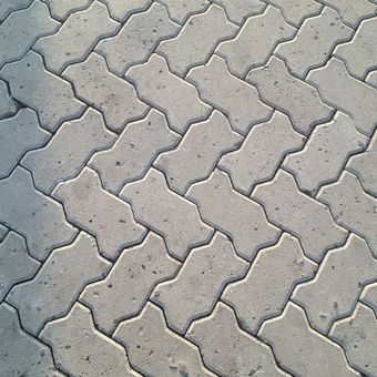 Ilustrasi paving block, konblok. 