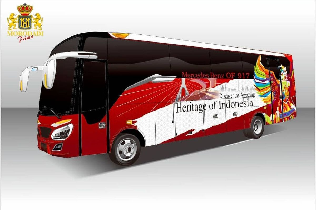 Bus medium baru karoseri Morodadi Prima