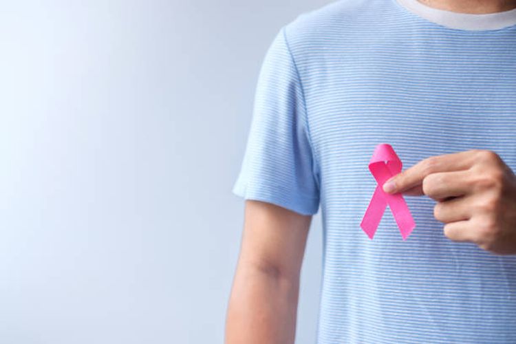 ilustrasi kanker payudara pada pria.