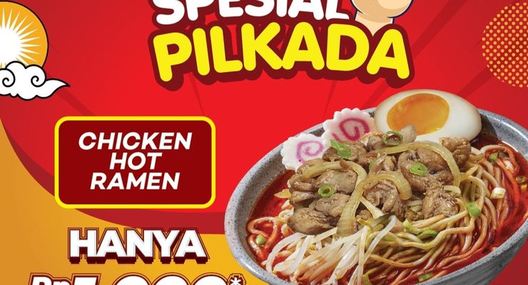 10 Promo Makanan Khusus Pilkada, Beli Ramen Cuma Bayar Rp 1.000