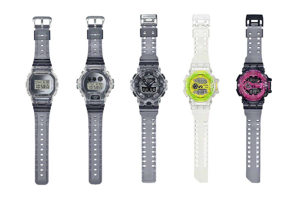 Arloji G-Shock dengan desain transparan