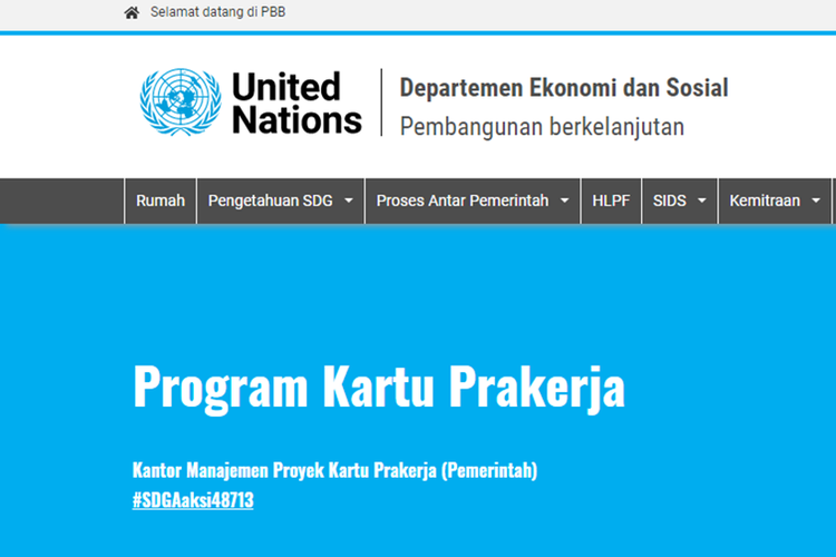 Tangkapan layar laman PBB.
