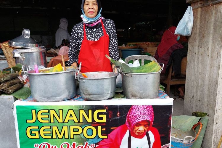 Ilustrasi warung Jenang Gempol Bu Yah yang ada di Pasar Pujokusuman Yogyakarta. 