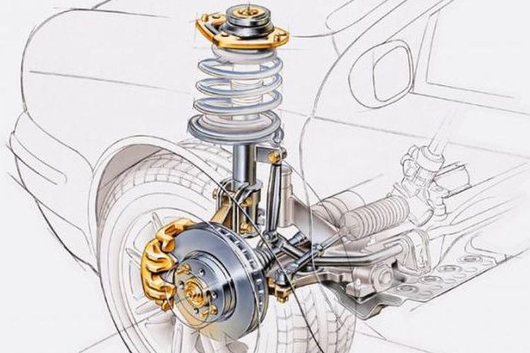 Parkir miring bisa memicu kerusakan suspensi mobil. 