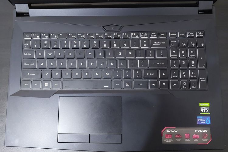 Potret keyboard laptop gaming Axioo Pongo 7