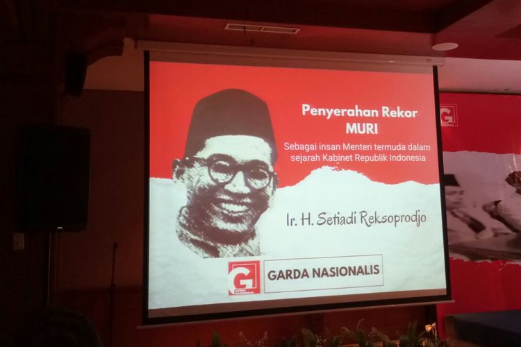 Witaryono mengatakan, alasan dipilihnya tanggal acara Pemberian Rekor MURI kepada Setiadi sebagai menteri termuda sepanjang kabinet RI yaitu karena 11 Maret 1966 merupakan tanggal Setiadi dibui bersama Soekarno, Waperdam I dan III, serta 21 menteri lainnya, Sabtu, (11/3/2023).