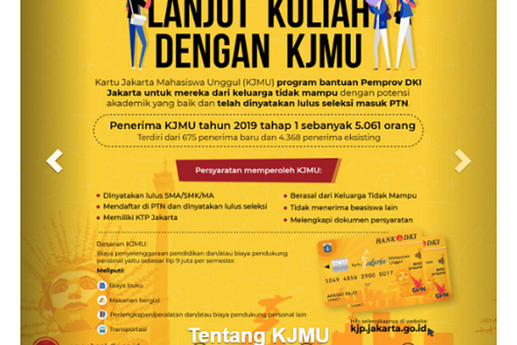 Kartu Jakarta Mahasiswa Unggul (KJMU).