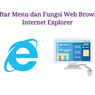 Daftar Menu dan Fungsi Web Browser Internet Explorer