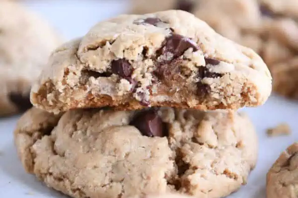 Resep membuat peanut butter oatmeal choco chip.