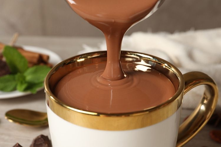 Ilustrasi cokelat panas.
