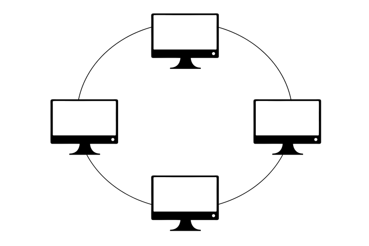 Apa itu topologi ring? Topologi ring adalah metode menghubungkan jaringan komputer dalam rangkaian yang berbentuk seperti cincin. 
