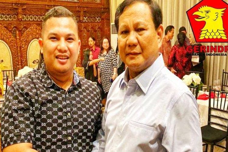 Ketua DPC Partai Gerindra Jakarta Timur Ali Lubis dan Ketua Umum Partai Gerindra Prabowo Subianto. Terkini, Prabowo digugat oleh Ali Lubis lantaran tak kunjung memberhentikan Mohamad Taufik. 