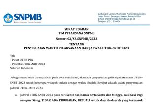 Cek Jadwal UTBK SNBT 2023 Terbaru untuk Wilayah Jawa dan Luar Jawa