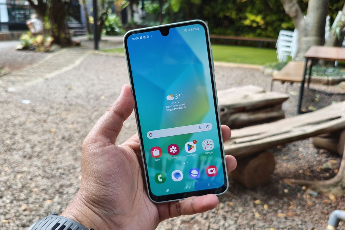 Desain layar Samsung Galaxy A16 4G yang memiliki layar Super AMOLED 6,7 inci.