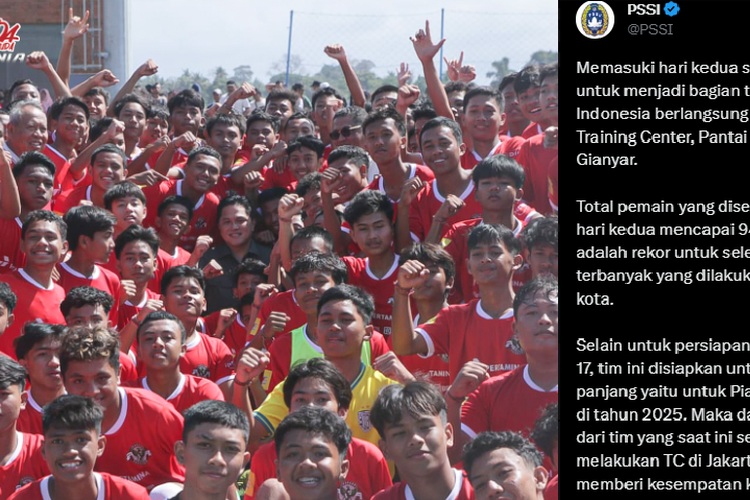 Potret peserta seleksi pemain timnas U-17 di Bali.