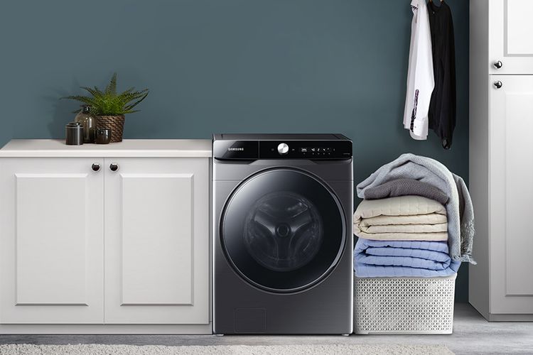 Mesin cuci Samsung AI Ecobubble Washer Dryer Front Load.