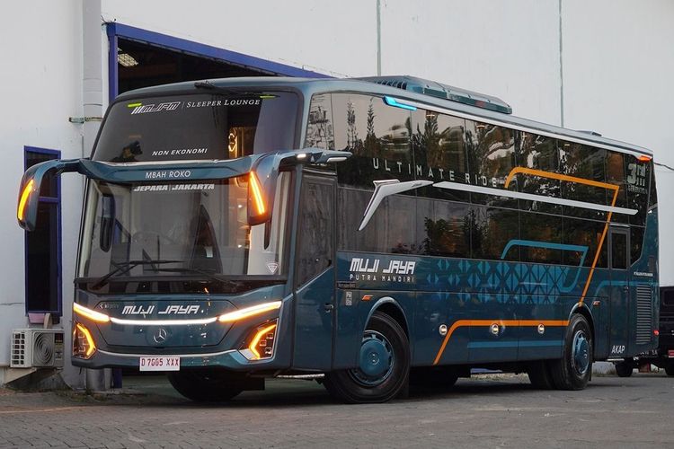 Bus baru PO Muji Jaya Putra Mandiri, pakai bodi Jetbus 5 Dream Coach buatan Karoseri Adiputro