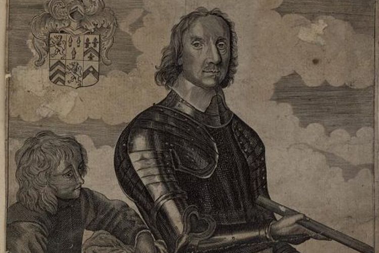 Oliver Cromwell sekitar tahun 1650 dalam Welsh Portrait Collection di Museum Nasional Wales.