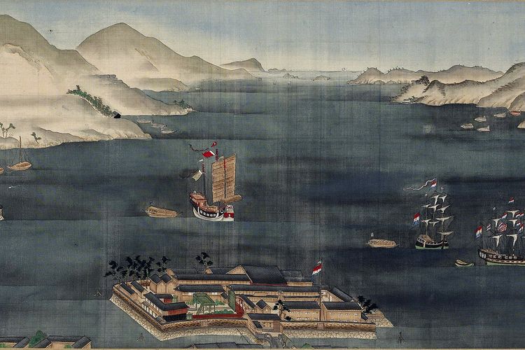 Ilustrasi kondisi perairan di Jepang pada saat penerapan Kebijakan Sakoku.