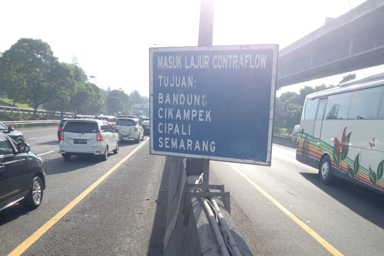 Contraflow Tol Jakarta-Cikampek dari Km 47 mulai diberlakukan