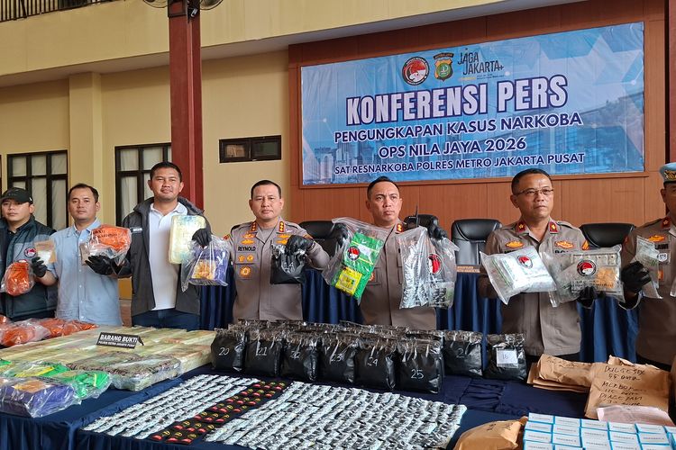 86 Kasus Narkoba di Jakpus Terungkap dalam 2 Pekan, 45 Pengedar dan 77 Pemakai Ditangkap