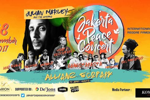 Putra Bob Marley Akan Meriahkan Jakarta Peace Concert 2017