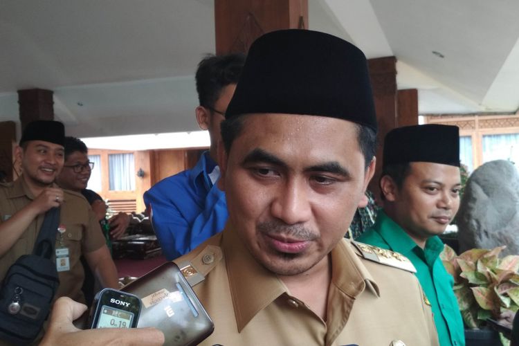 Wagub Jateng Taj Yasin di pendopo Pengabdian Kota Magelang menghadiri seminar nasional anti narkoba oleh GP Ansor Jateng, Senin (10/12/2018).