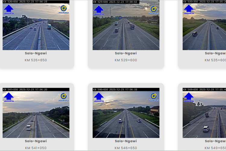 CCTV Ruas Tol Solo-Ngawi Sabtu (23/12/2023) 