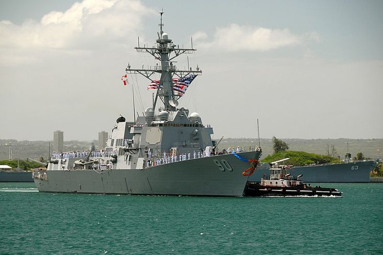 Salah satu kapal perusak milik AS, USS Chafee.