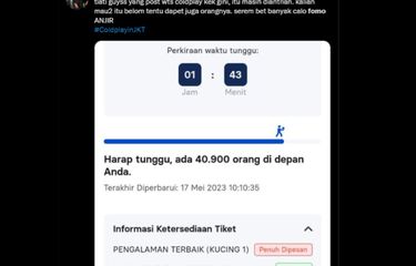 Sebagian warganet mengeluh ketika berburu tiket konser Coldplay karena mereka harus bersaing dengan orang yang FOMO.