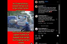 Video Viral Bus Sugeng Rahayu Ugal-ugalan di Jalan