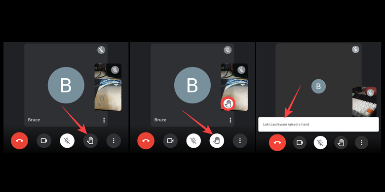 Cara angkat tangan atau Raise Hand di Google Meet.