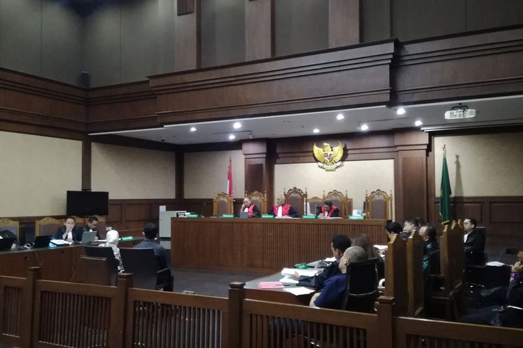 Sidang pemeriksaan saksi untuk tiga terdakwa penyuap mantan anggota Komisi VI DPR I Nyoman Dhamantra di Pengadilan Tindak Pidana Korupsi, Jakarta, Senin (18/11/2019)