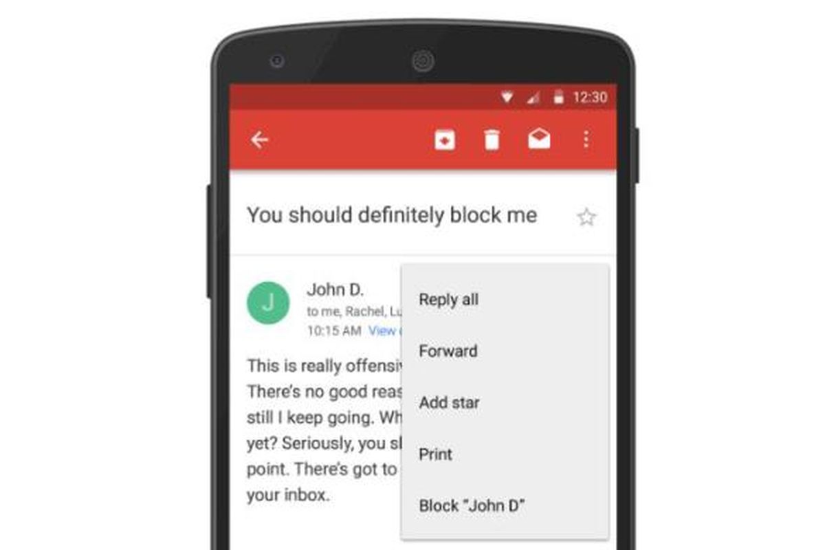 Pengguna Gmail kini bisa memblokir alamat email yang dianggap sebagai pengganggu