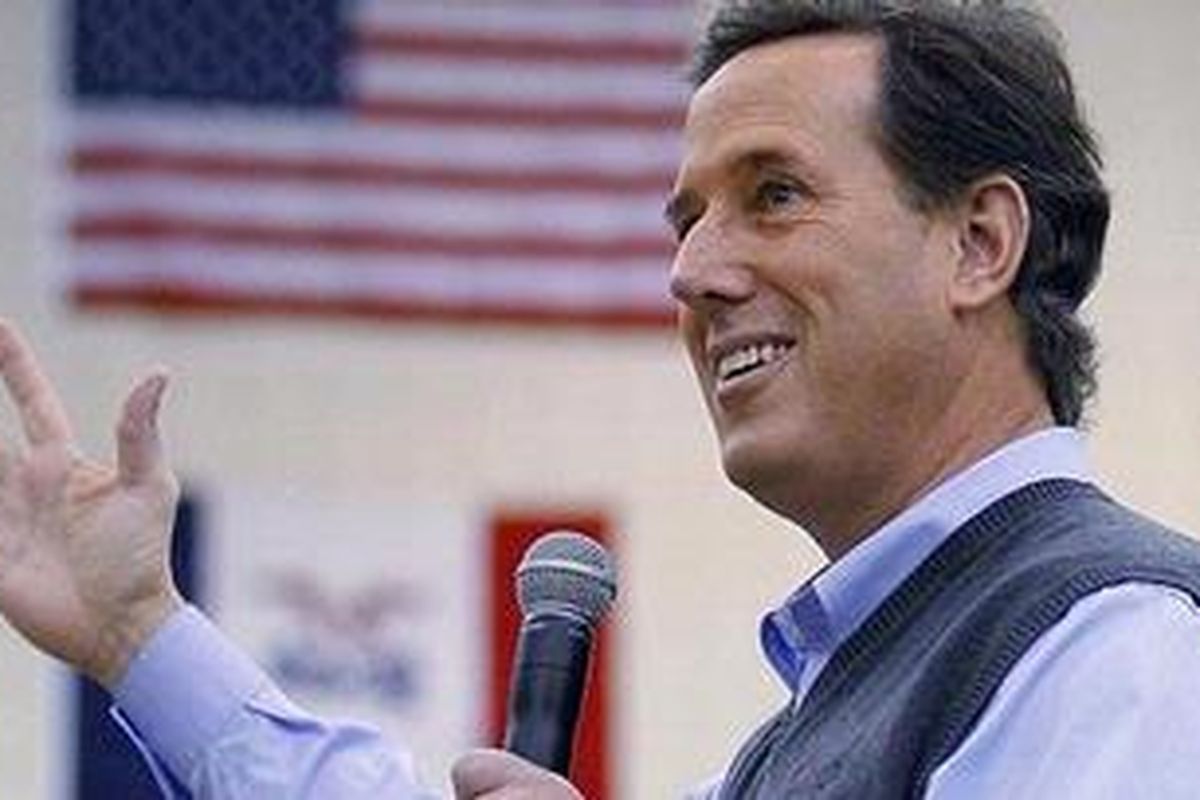 Rick Santorum, mantan senator Pennsylvania yang berupaya merebut tiket pencalonan presiden dari Partai Republik.