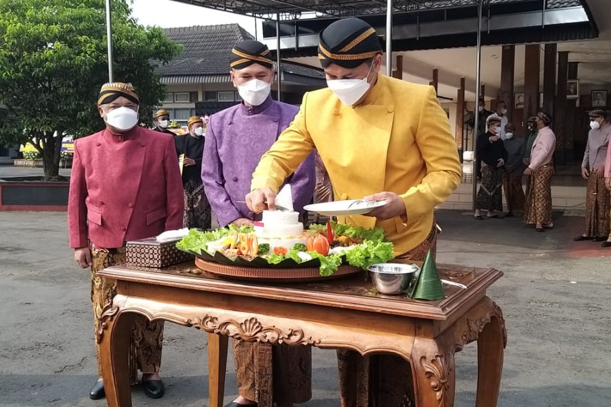 Upacara peringatan Hari Jadi ke-280 Kabupaten Wonogiri, Rabu (19/05/2021).