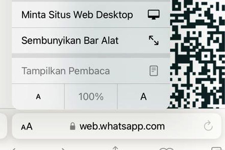 Ilustrasi cara membuka WhatsApp Web di HP.