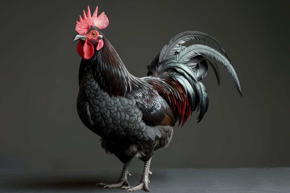Ilustrasi ayam jantan