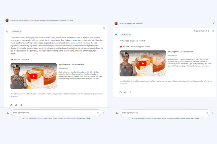 Google Bard kini bisa memahami dan menganalisis isi dari video YouTube.