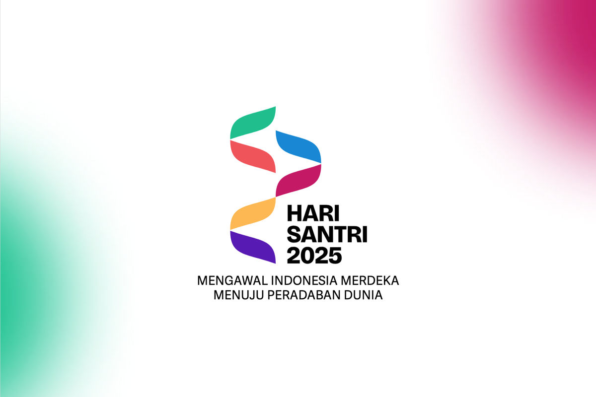 Logo Hari Santri 2025. Ilustrasi ucapan selamat memperingati Hari Santri 2025.