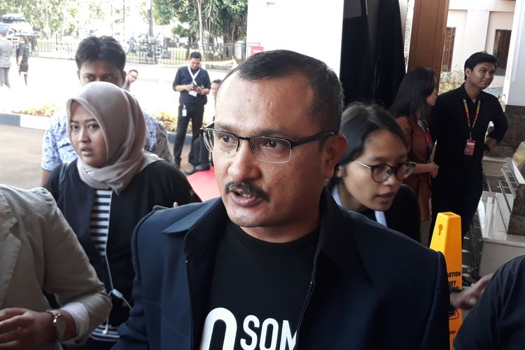 Ferdinand Hutahaean saat menjabat tim sukes Prabowo Subianto-Sandiaga Uno di Hotel Sultan, Jakarta, Minggu (17/2/2019).