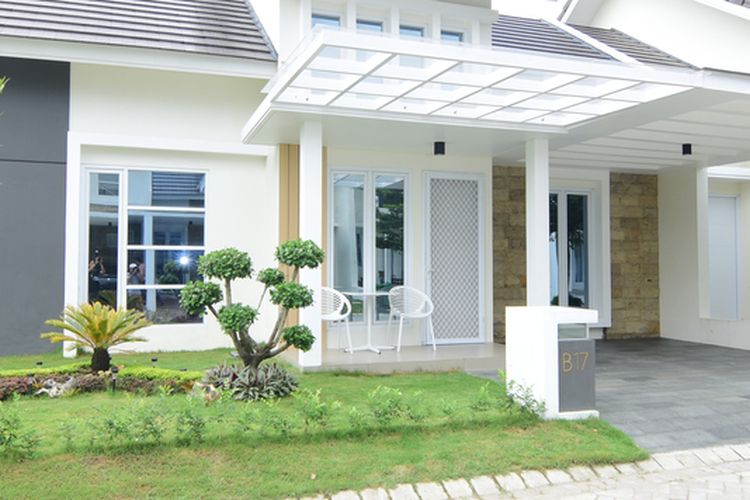 Ilustrasi rumah minimalis. 