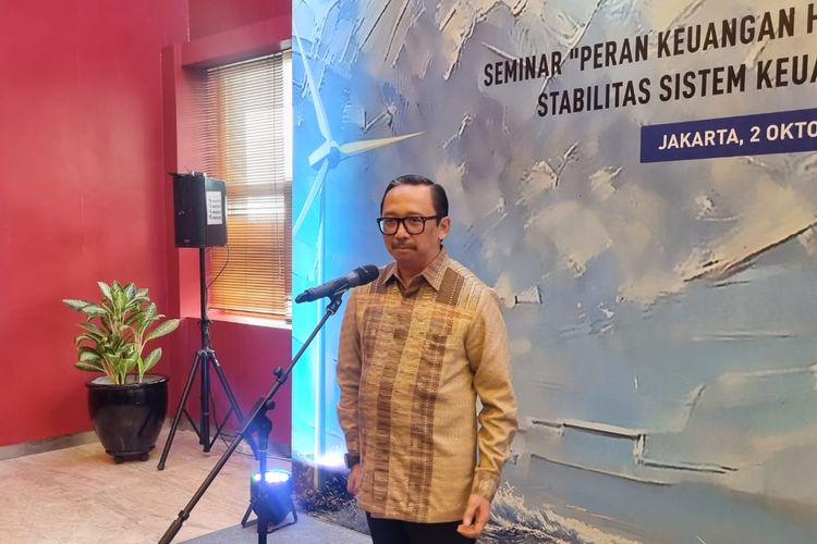 Deputi Gubernur Bank Indonesia (BI) Juda Agung saat konferensi pers  di kantornya, Jakarta, Rabu (2/10/2024).