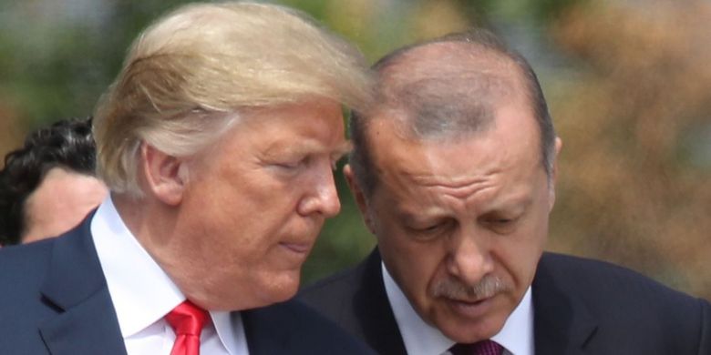 Presiden Amerika Serikat Donald Trump dan Presiden Turki Recep Tayyip Erdogan.