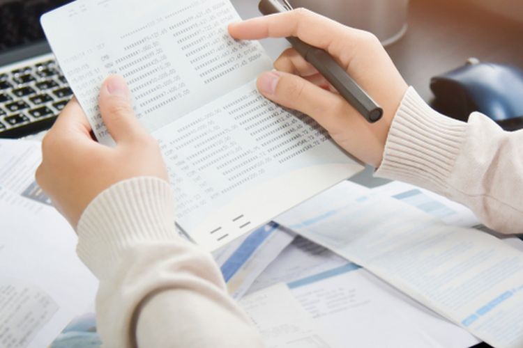 Ilustrasi tabungan, rekening. 