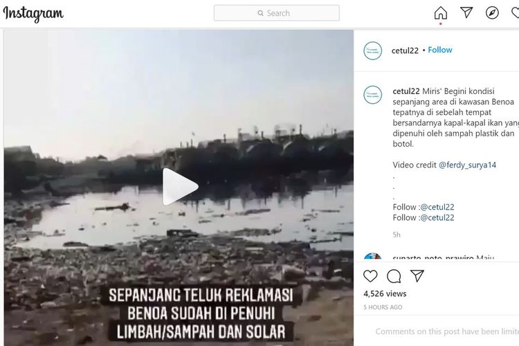 Sebuah video yang memperlihatkan tumpukan sampah di kawasan Pelabuhan Benoa, Denpasar, Bali, viral di media sosial. 