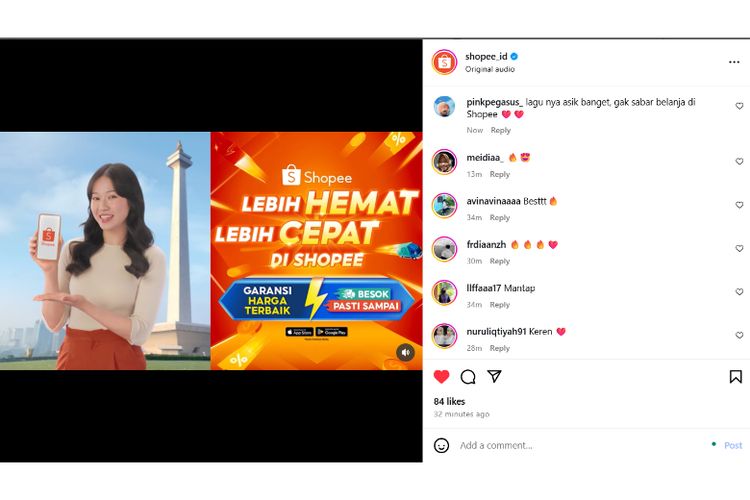 Iklan kampanye Shopee Lebih Hemat Lebih Cepat ramai dibicarakan warganet, dengan banyak komentar positif soal jingle dan visualnya