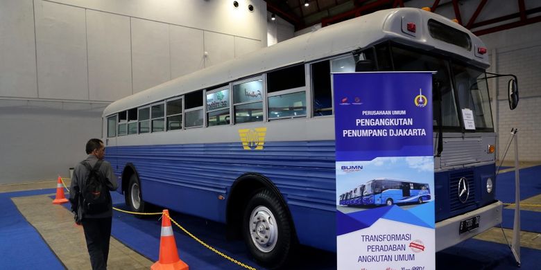 Bus PPD lawas dipamerkan pada Indonesia Classic & Unique] Bus yang menjadi bagian dari International Trade Exhibition for Auto Parts, Accessories, and Vehicle Equip (INAPA), berlangsung hingga 1 April 2017, di JIExpo, Kemayoran, Jakarta, Rabu (30/3/2017).