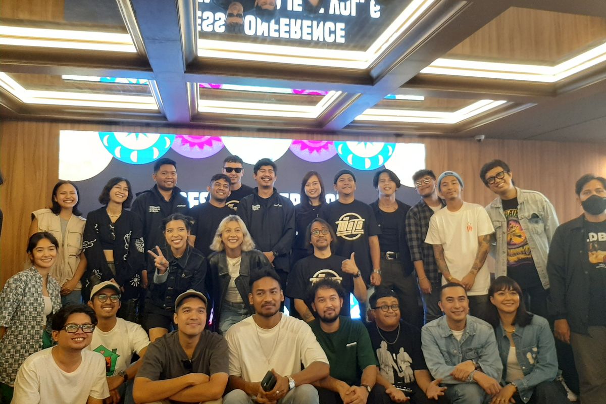 Konferensi Pers The Sounds Project di Djavu Bar Lounge, Jakarta Selatan, Selasa (11/7/2023)